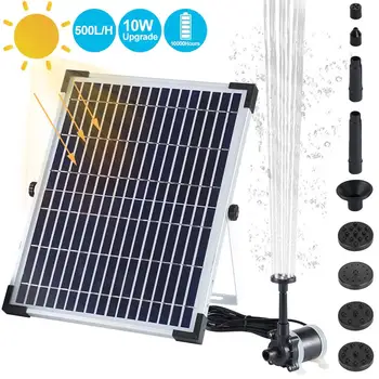 

10W Solar Garden Fountain Pump Waterfalls Power Water Pond Solar Panel Bird Fountain Powered For Garden Outdoor Pool Decoration