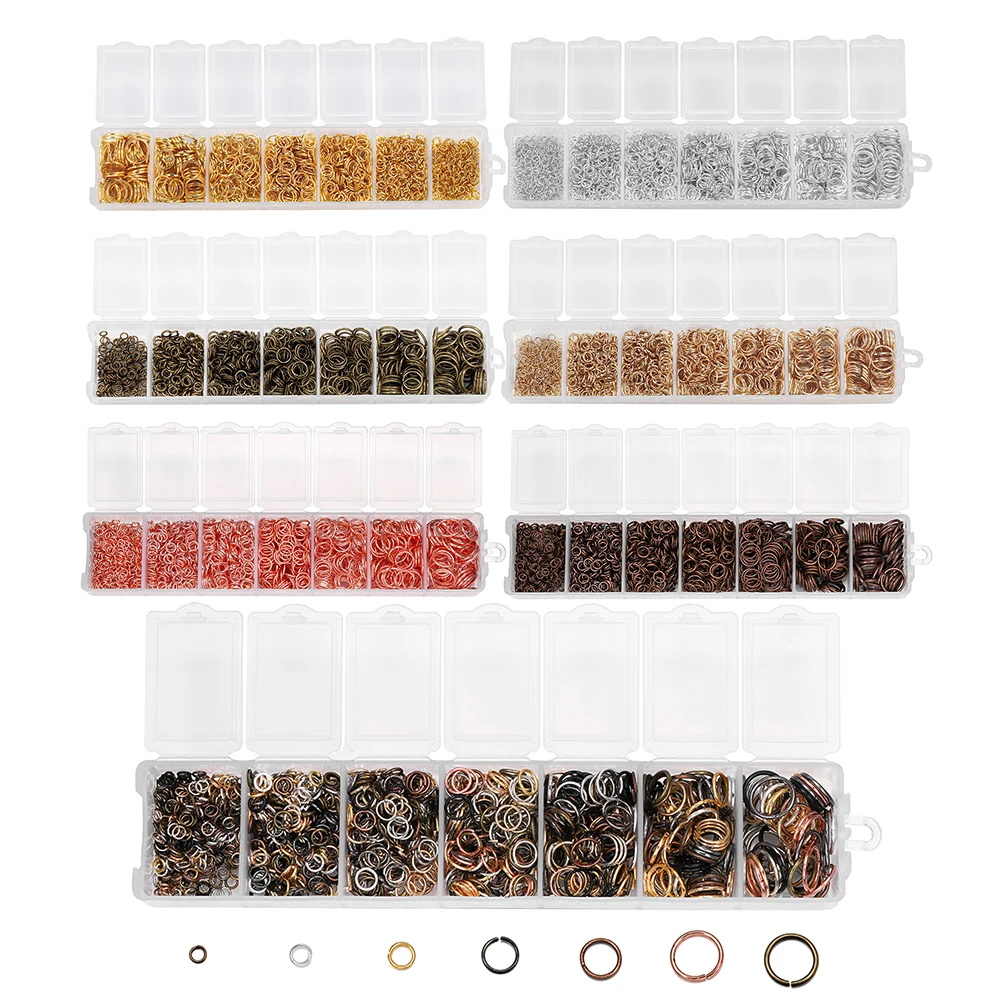 

1370pcs Mixed Metal Jump Rings Split Rings Connectors Jewelry Making Set For DIY Jewelry Making Kit Finding Accessories Supplies