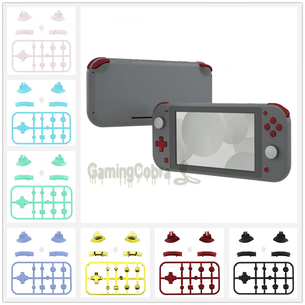 eXtremeRate Custom Replacement ABXY Home Keys Dpad L R ZL ZR Trigger Full Set Buttons Repair Kits with Tools for NS Switch Lite |