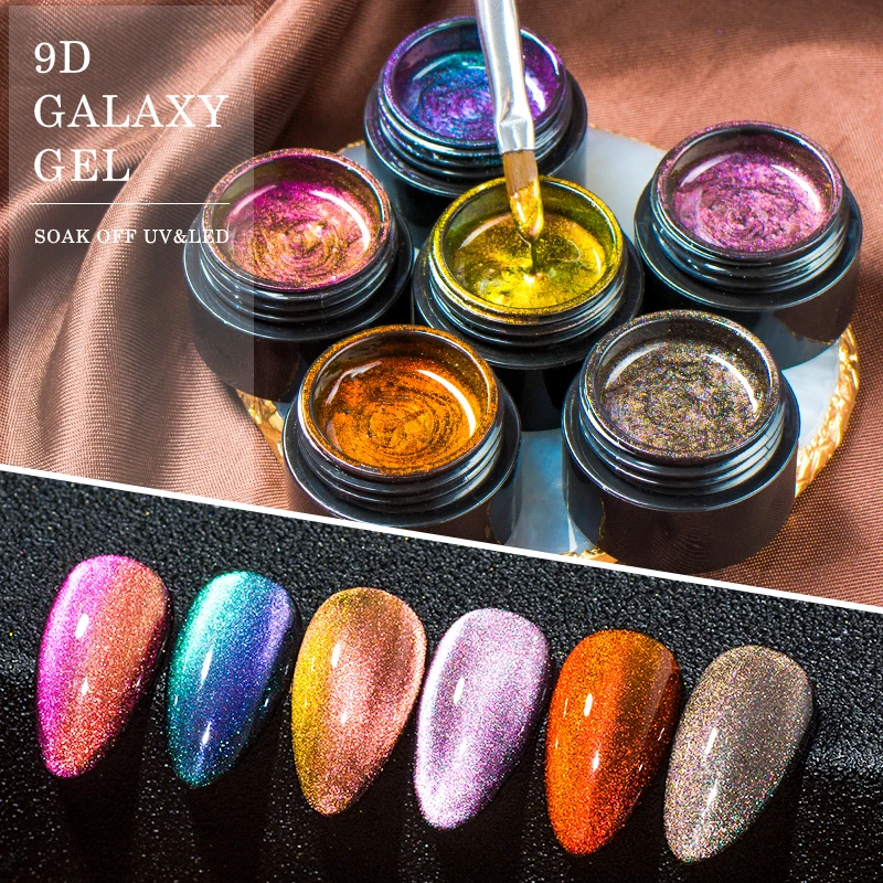 Mtssii 9D Galaxy Star Cat Eyes набор Магнитный "хамелеон" магнитный лак для ногтей с эффектом «кошачий глаз» Сияющий впитывающий Полупостоянный гель для ногтей