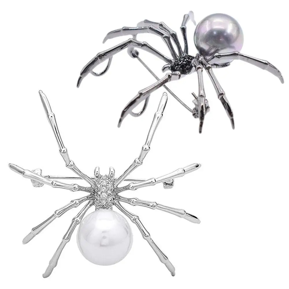

Women Pins Spider Brooch High-End Female Boutonniere Gift With Jewelry Scarf Tie Hat Coat Halloween gift enamel pin 2019