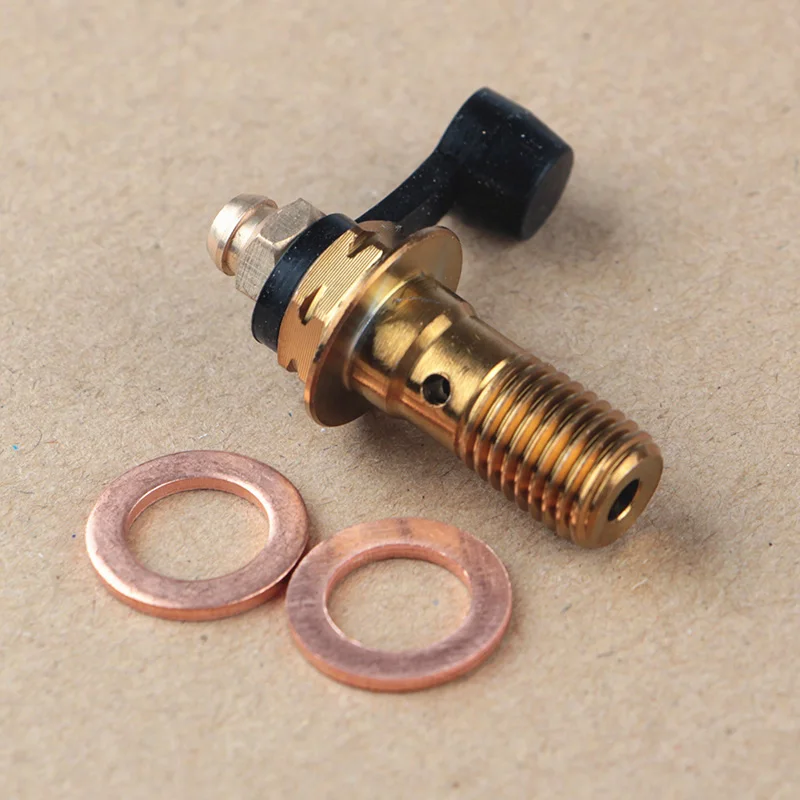 Motorcycle Brake Caliper Banjo Bolt Bleed Screw Nipple M10X1.0MM/1.25MM 304 Stainless Steel for Honda Yamaha Kawasaki Suzuki,disc brake caliper