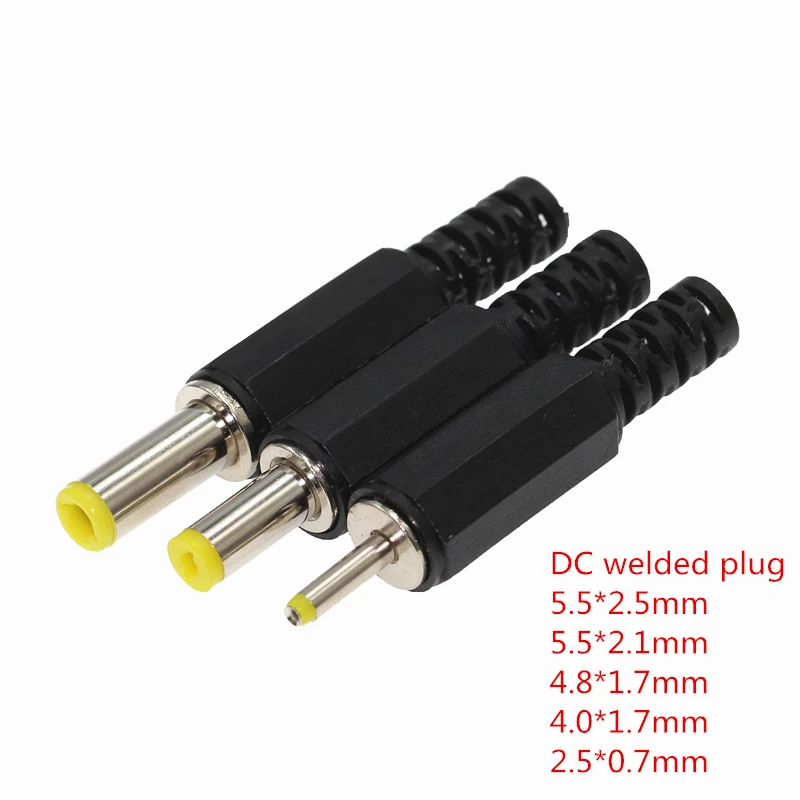 5Pcs 5.5x2.1mm male DC In-Line plug socket jack connector adapterYE 