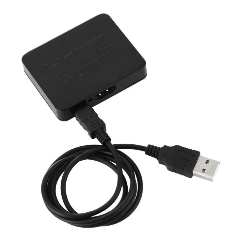 Мини Full HD 4K для HDMI сплиттер 1x2 один в два выход Switcher адаптер с кабелем комплект