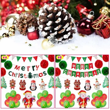

Merry Christmas Balloons Set Santa Claus Snowman Christmas Balloons Party Decoration Home Xmas Party Decor
