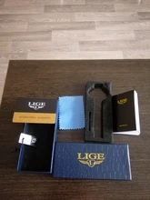 LIGE-Reloj ejecutivo de lujo para hombres, cronógrafo de cuarzo, con correa de cuero e indicador de fecha, estilo casual, a la moda, marca superior, con caja