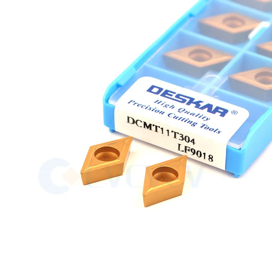 Высококачественные Токарные режущие пластины DCMT11T304 DCMT11T308 LF9018 токарные резцы с