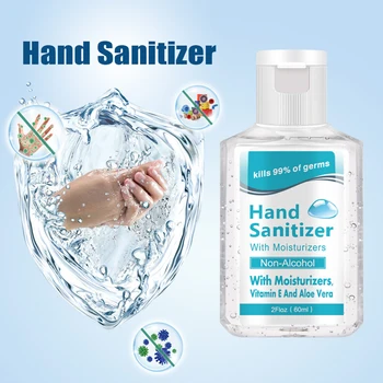 

60ML Hand Sanitizer Disposable Rinse-free Quick-Dry Hand Wash Gel Non-alcohol Antibacterial Moisturizing Disinfection Gel new