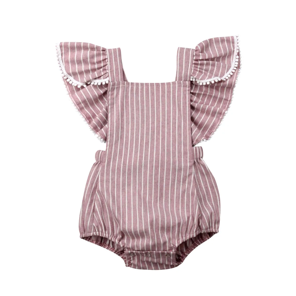 

New Cute Newborn Baby Girl Stripe Clothes Cotton Romper Jumpsuit Casual Outfits 0-24M Sleeveless Striped Baby Clothes