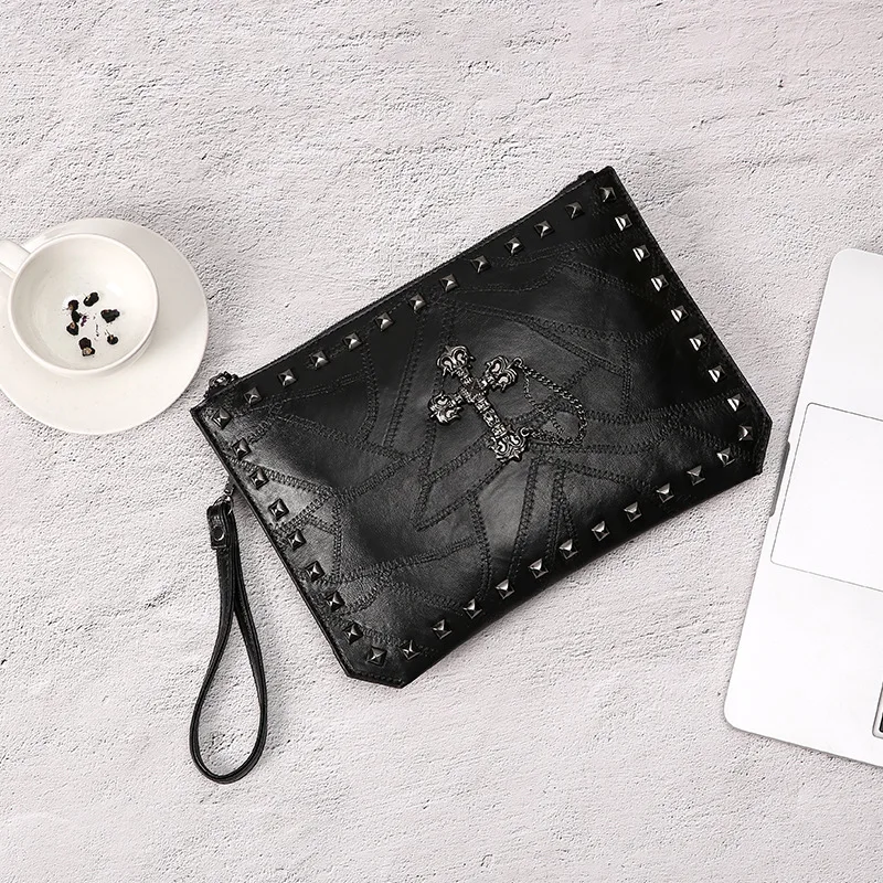 

New men's handbags Korean fashion handbags new casual men's and women's handbags soft leather hand clutch small hand clutch