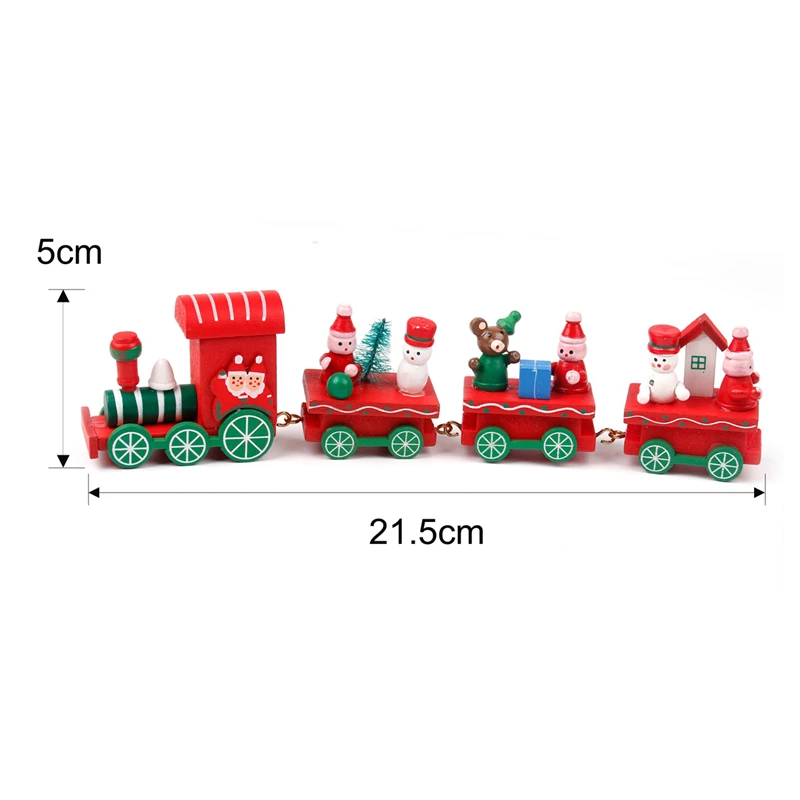 PATIMATE Christmas Wooden Train Merry Christmas Decorations For Home Christmas Ornaments Xmas Navidad Gift New Year