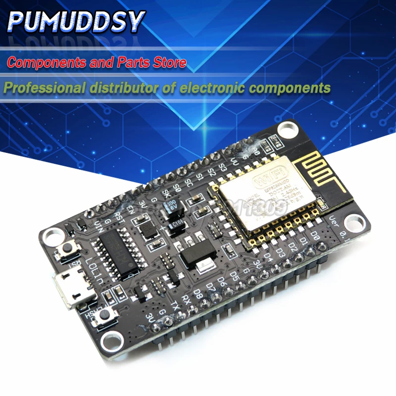 

Беспроводной модуль NodeMcu v3 Lua Wi-Fi Интернет вещей Плата развития ESP8266 с pcb антенной и usb портом ESP-12E CH340
