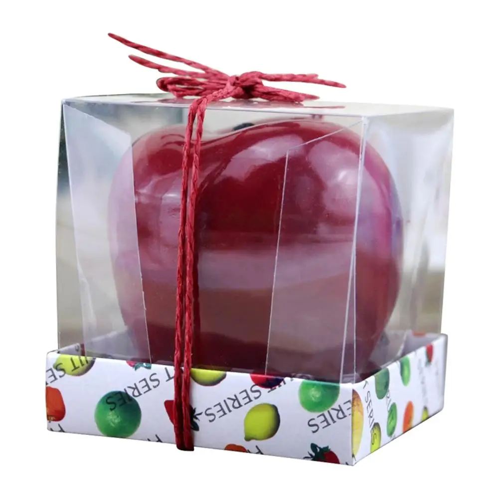 Wine Red Свеча в форме яблока инновационное романтическое искусственное яблоко восковая свеча для декоративные шары вечерние украшения подарок - Цвет: Wine Red