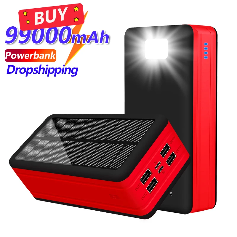 Portable Mini 50000mAh Power Bank 2USB LCD Digital Display Charging External Battery smartphone Powerbank Charger for iphone13 charging bank