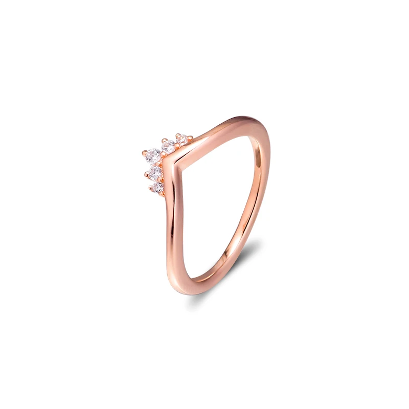 

Woman Ring Rose Gold Tiara Wishbone Ring Sterling Silver Jewelry For Woman Jewelry Make Up Fashion Jewelry Rings