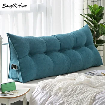 

SongKAum Washable long Bedside cushion Modern simplicity cushions Single double home pillow Bed soft pillows Tatami For Sleeping