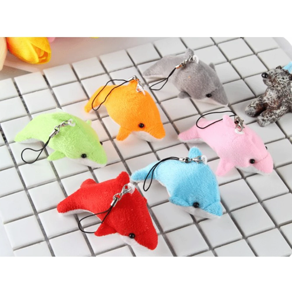 Мягкая игрушка плюшевая 8 см с милым мультяшным дельфином аксессуары для