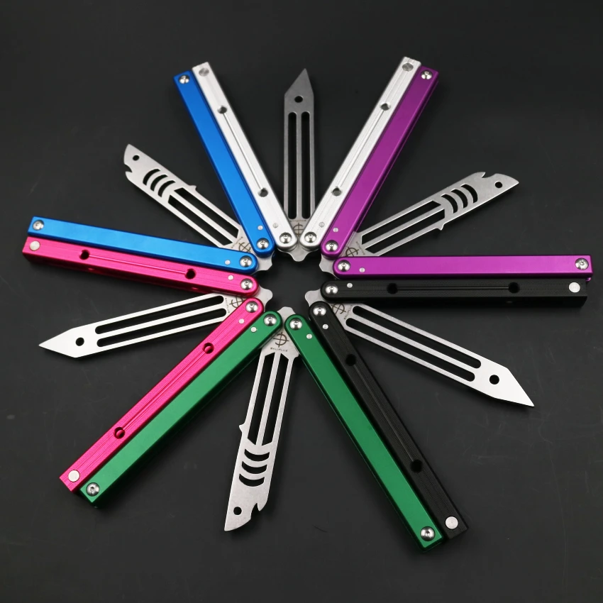 

Squid Trainer 2.5& Mako Butterfly knife Tranining knife Fancy Butterfly Training Tool Aluminum Handle Anodic Oxidation Process