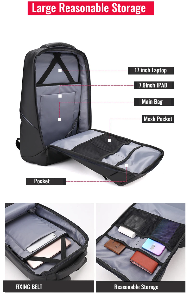 CHUNIXCO Мужской Дорожный рюкзак большой емкости 17 дюймов Сумка для ноутбука водоотталкивающие рюкзаки мужской рюкзак mochila escolar