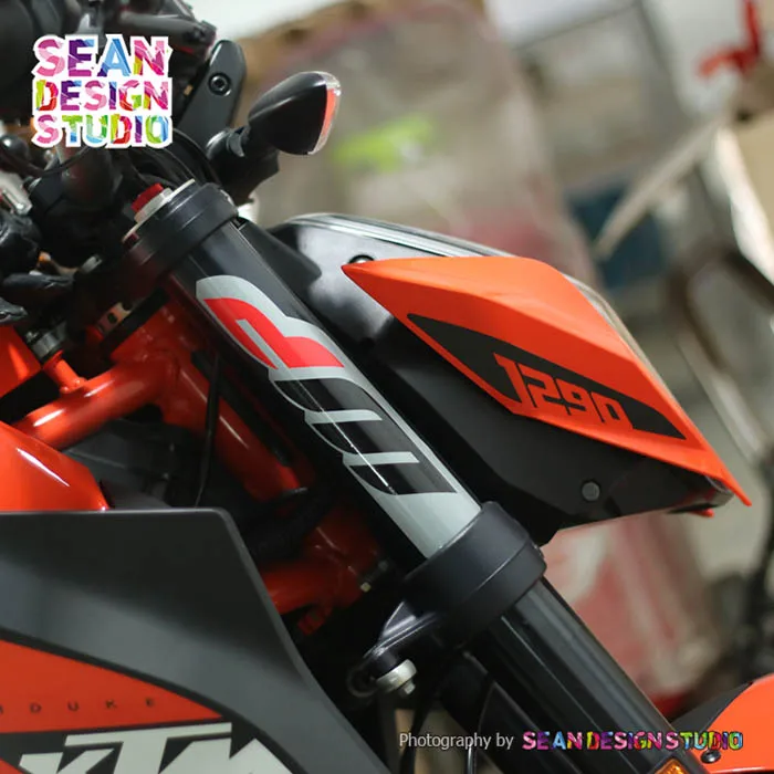 B 20x5cm Набор одежды из 2 предметов для WP подвеска KTM RC200 390 Duke250 390 690 790 990 1090 1190 1290 мотоцикл, мотоцикл Стикеры наклейка 08 - Цвет: B 20x5cm