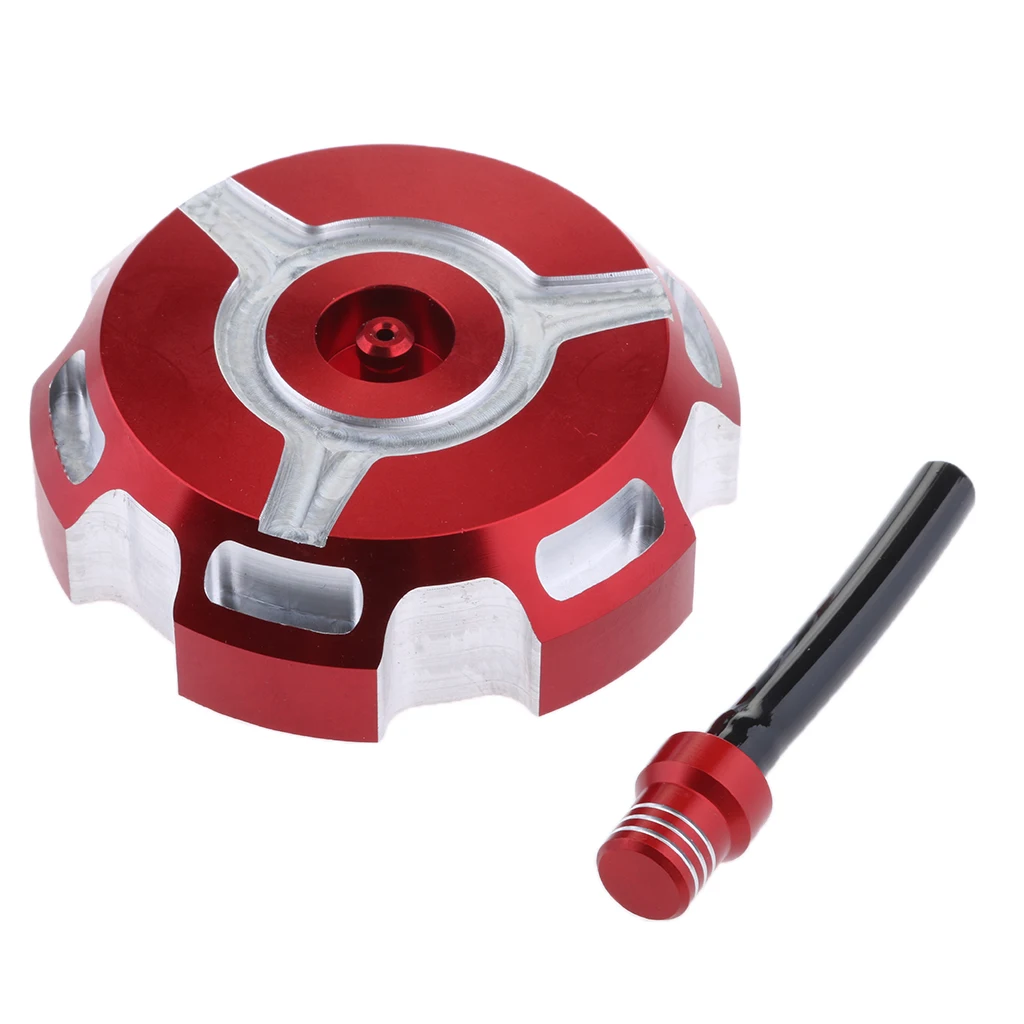 CNC Fuel Gas Tank Cover Cap & Breather Valve For Honda CRF 450R 2002-2017 Red
