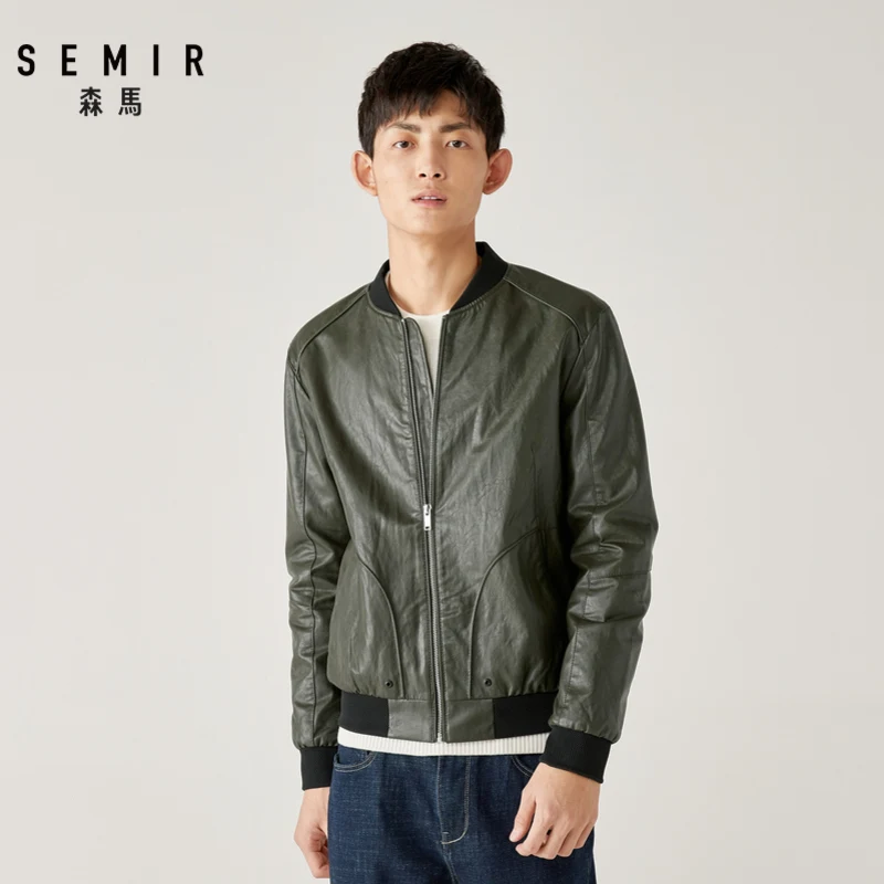Куртка Semir мужская из искусственной кожи мотоциклетная стеганая повседневная