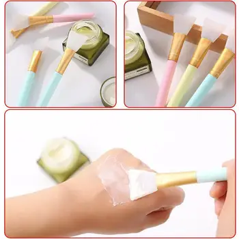 

Cosmetic Tool Silicone Soft Mask Mud Brush Mask with Brushes Handle Hairless Tools Makeup Brush Plastic Applicator G3B1