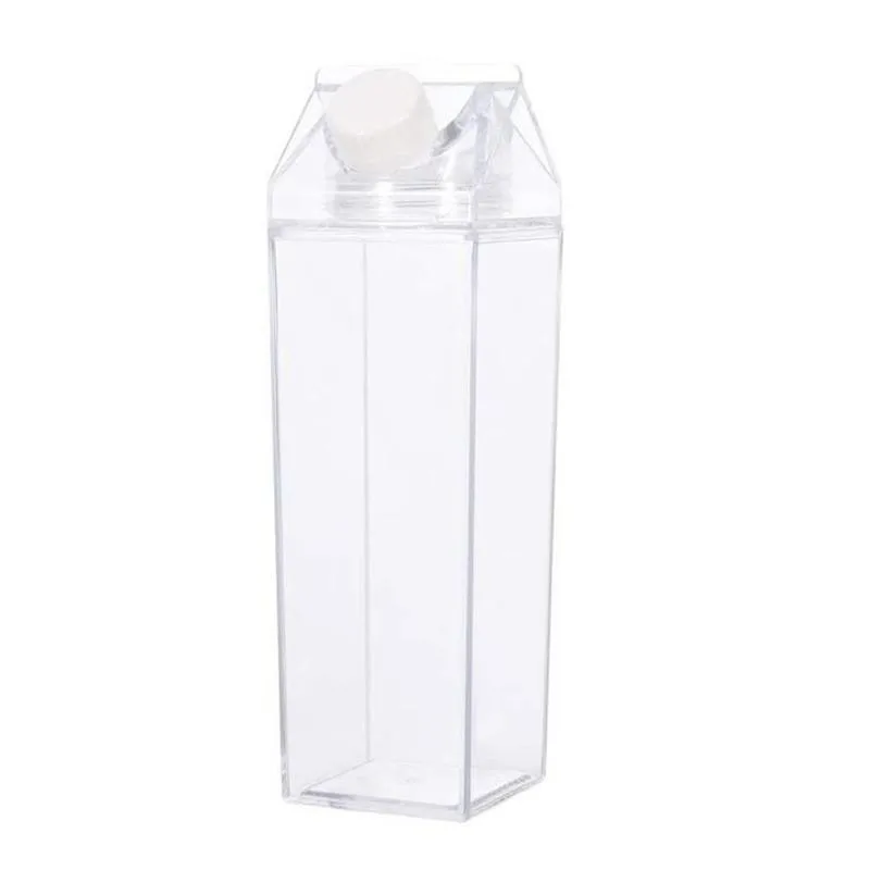 0.5L Creative Transparent Milk Water Bottle Outdoor Climbing Camping Leakproof Drinkware Children Reusable Shaker Cup Jug Bottle