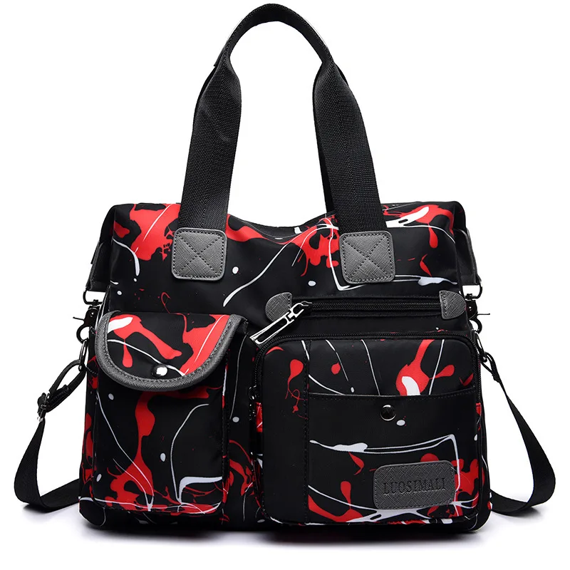 

2019 new Korean version of large capacity Oxford cloth printed women's bag fashion single shoulder slant handbag