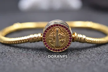

DORANPS Rosary Religion jewelry 18K gold plated beads bracelet women charm bangles for girls jewelries gifts