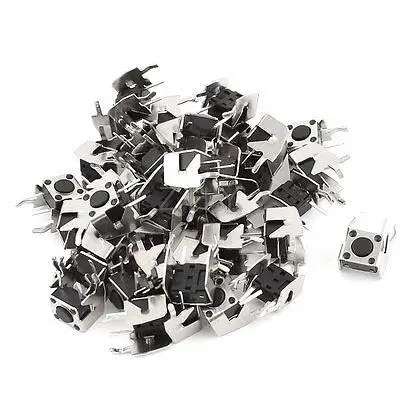 

40 Pcs 10 x 7.5 x 7mm 4 Pins PCB Momentary Control Push Button Tact Switch