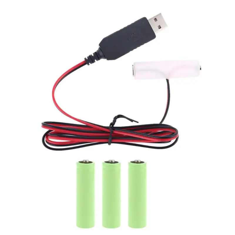 LR6 AA батарея Eliminator кабель питания USB Замена 1 4 шт 5 V 634B|USB-гаджеты| |