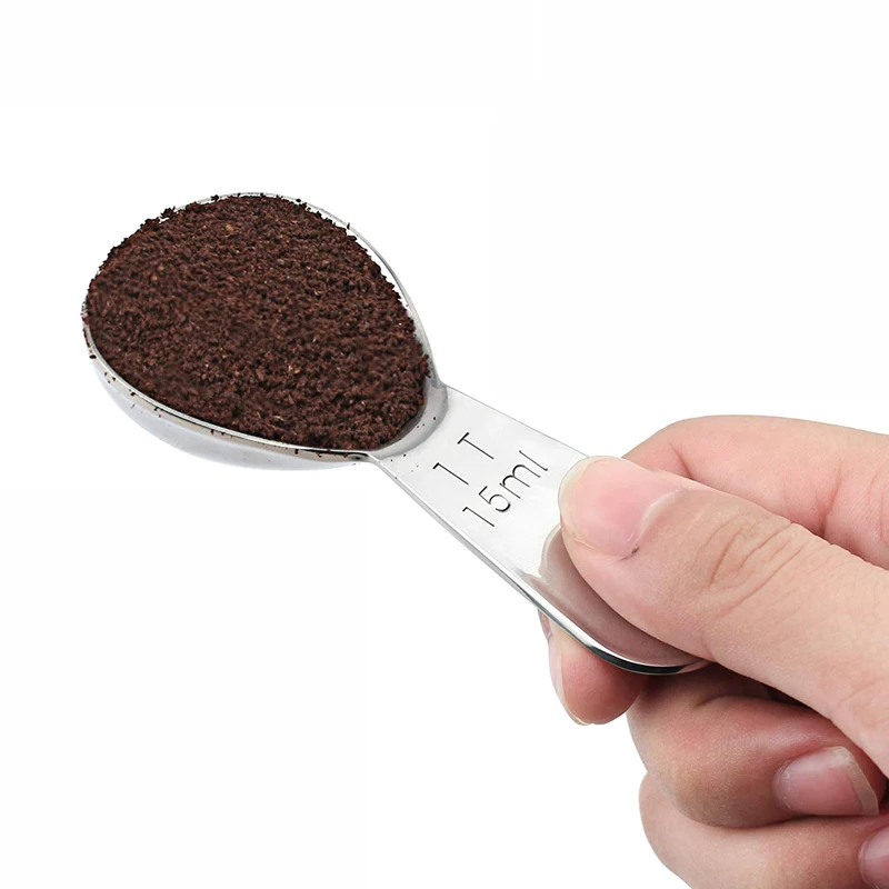 15/30ml Stainless Steel Measuring Spoon Cute Tea Coffee Scoop Kitchen Measure Tools Spoon For Coffee Tea Milk Powder