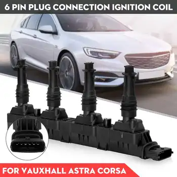 

6 Pin Plug Connection Ignition Coil For Vauxhall Agila Corsa Black #90543253