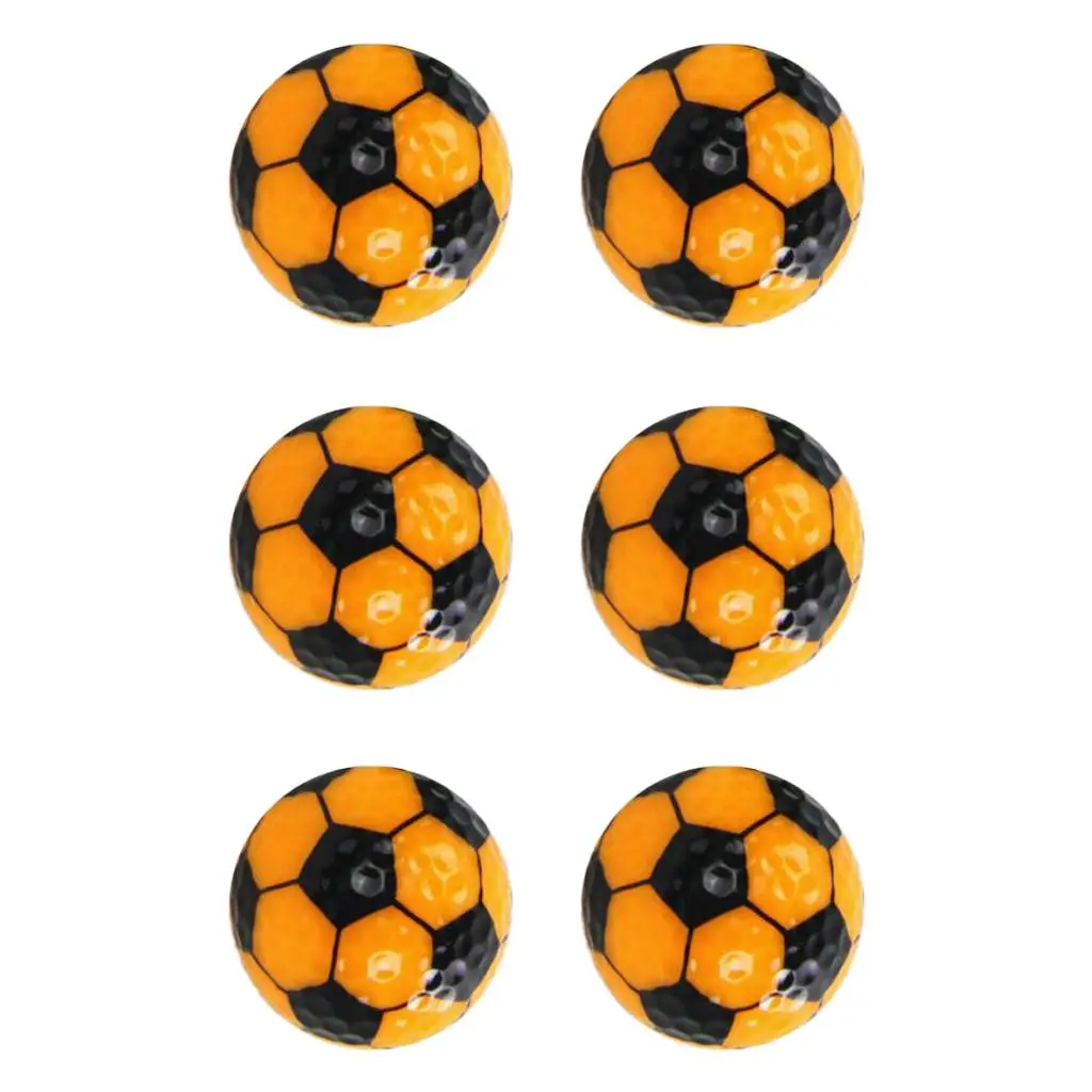 Yellow 42.67mm 6 шт. профессиональная тренировка качания для гольфа, тренировочные мячи, тренировочный мяч для гольфа, спортивные мячи для гольфа, внутренние аксессуары для гольфа - Цвет: Yellow 42.67mm