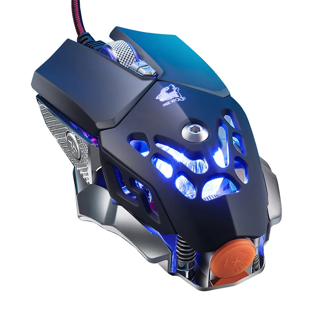 V9 Проводная игровая мышь с разрешением 2400 dpi, программа макросъемки, безводная мышь, RGB светодиодный, проводная оптическая Механическая мышь