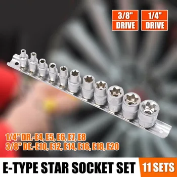

11Pcs Drill Socket Female Trox Hand Tools With Rail Replacement Accessories