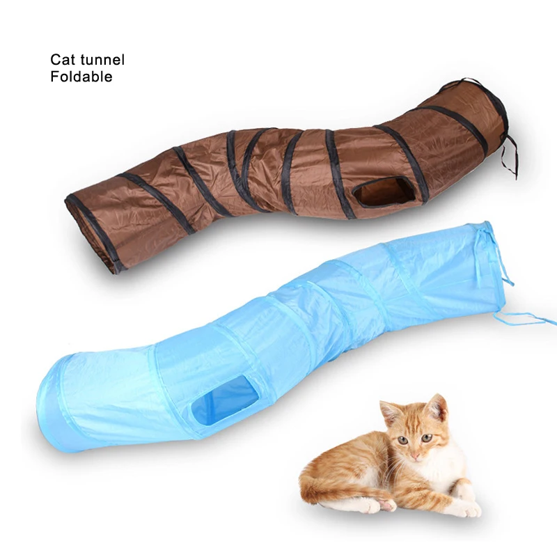 

Cat Tunnel Toy interesting pet two hole toy foldable wrinkled KITTEN TOY tunnel tube