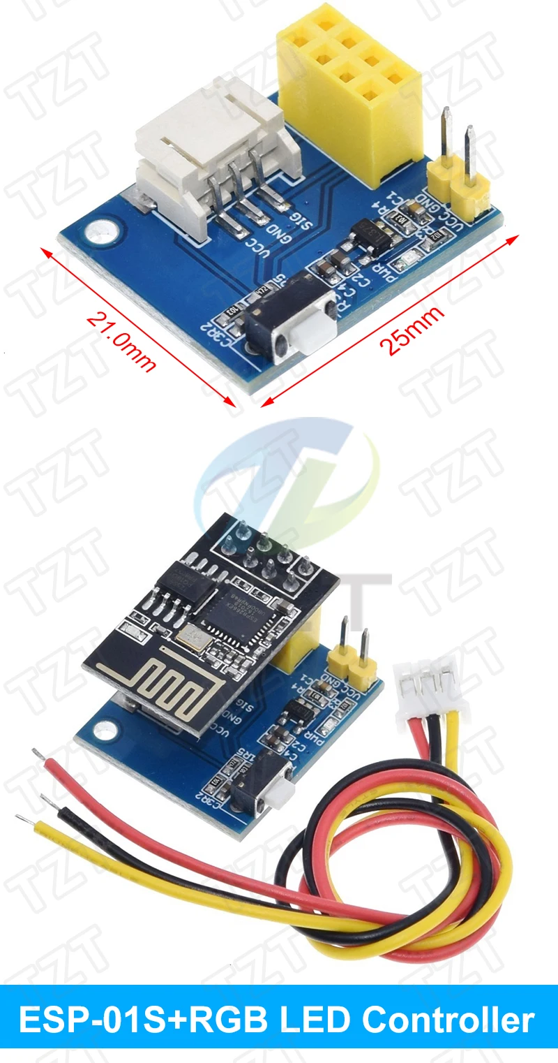 TZT ESP8266 5V Relaismodul DS18B20 DHT11 DHT22 LED-Controller Smart Home Fernbedienung Schalter Smartphone-App ESP-01S – Detail 12