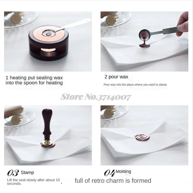 Clear Stamps Retro 26 Letter A-Z Wax Seal Stamp Alphabet Letter Retro Wood Kits Replace Copper head Hobby Tools Sets