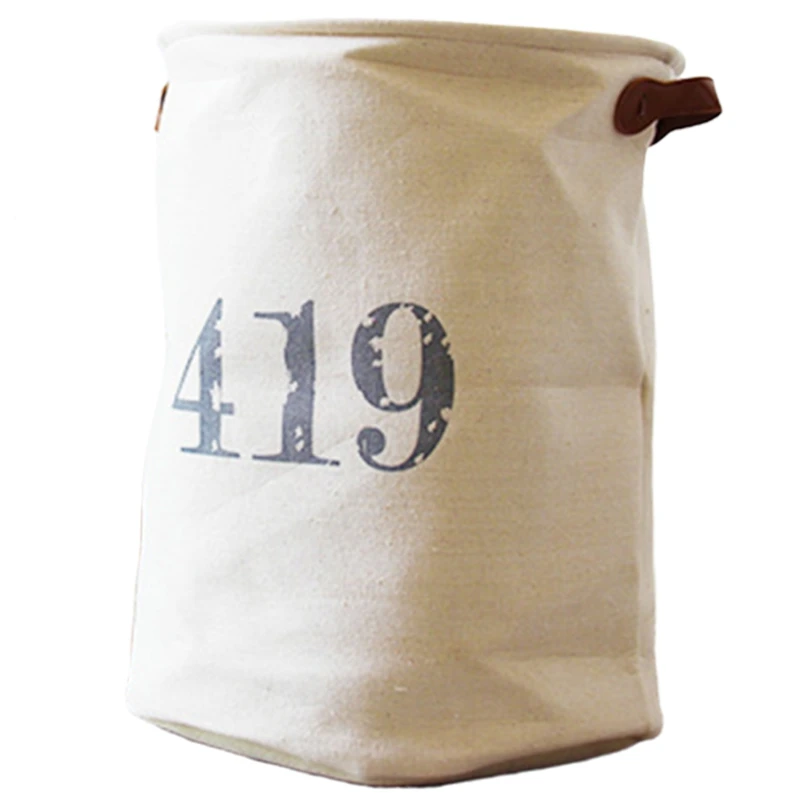 

Cotton Linen Storage Bucket Laundry Basket Hamper Foldable Japanese Style Simple Bedroom Household Items