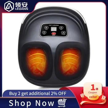 

Ledann Air Compression Kneading Electric Black Foot Massage Machine with Infrared Heating Relief Foot Pain Health Care Best Gift