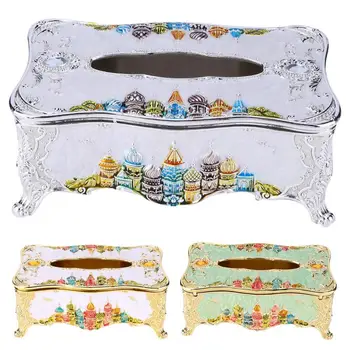 

European Style Exquisite Tissue Box Vintage Holder Container Storage Organizer for Home Car Hotel Use Kitchen Accessories