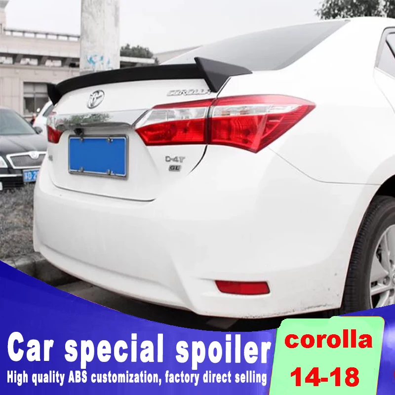 Спойлер для автомобиля toyota corolla спойлер 2014 2015 2016 2017 лет высококачественный задний