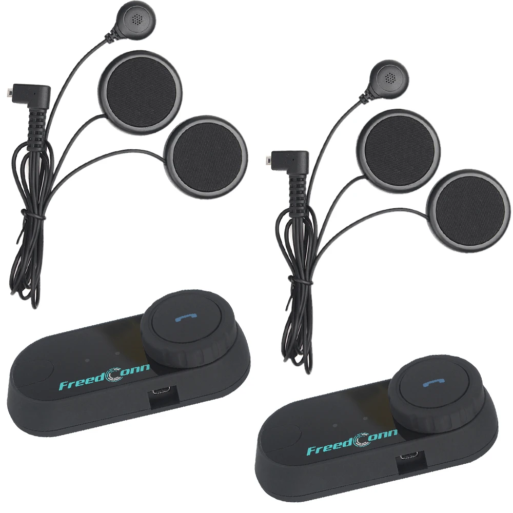 2 шт. FreedConn мотоцикл домофон Bluetooth шлем гарнитура T-COM OS FM 2 всадника BT переговорные Intercomunicador - Цвет: 2 soft microphone
