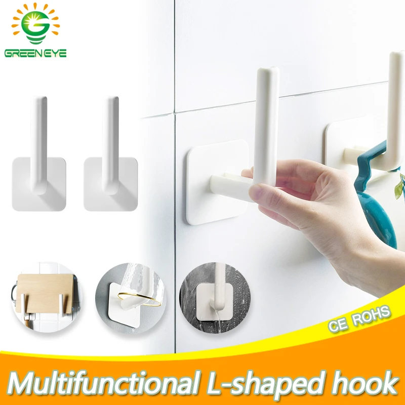 Multifunctional Hooks Sticky Hook Self Adhesive Storage Hanging Household Practical Wall Door Holder Strong Hanger Rack | Дом и сад
