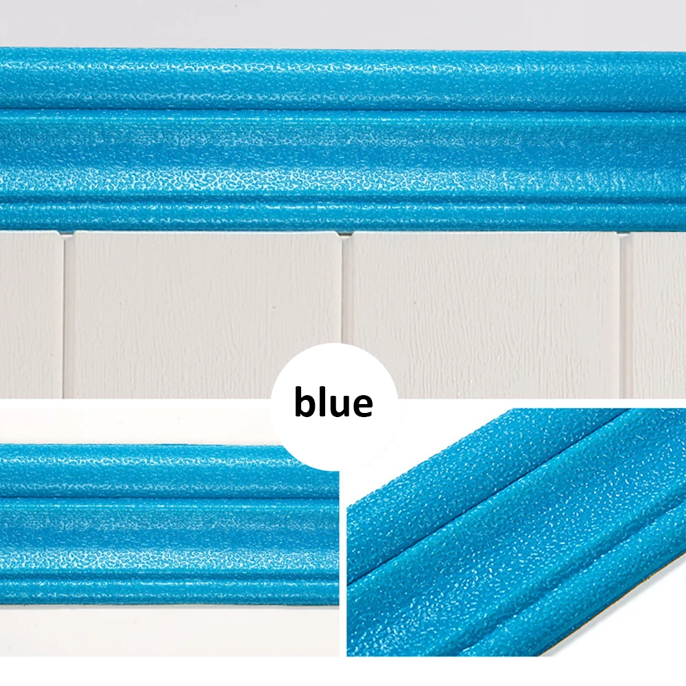 2,35 м фоновая настенная потолочная Водонепроницаемая Настенная Наклейка имитация штукатурки мягкая и декоративная линия формования-изготовление гибкой линии - Цвет: blue