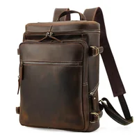 Large Leather Backpack Men Luxury Designer Laptop Bagpack for Man Backpack for School Bag Travel Backpack Bag Men's Daypack 1
