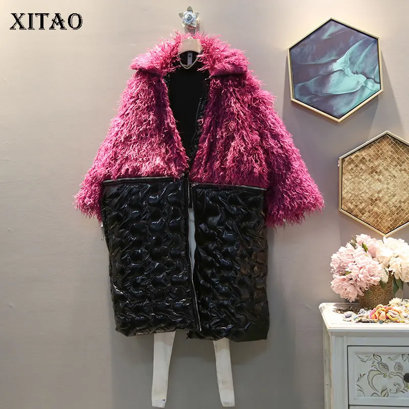 Модная новинка 2019 года XITAO парка зимняя куртка с широкими рукавами и широкой