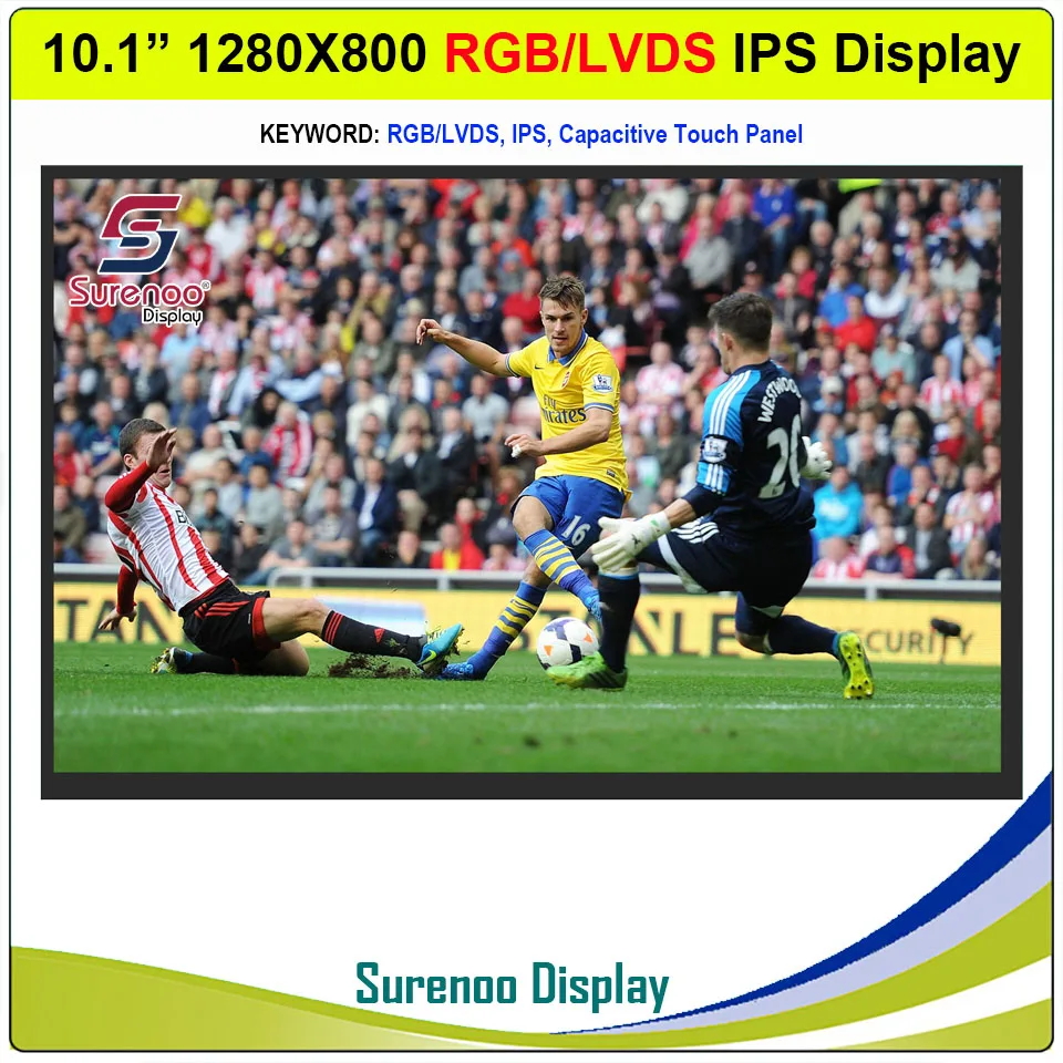 10.1" inch 1280*800 IPS RGB LVDS TFT LCD Module Display Screen Monitor w/ I2C Capacitive Touch Panel - Цвет: Type A1